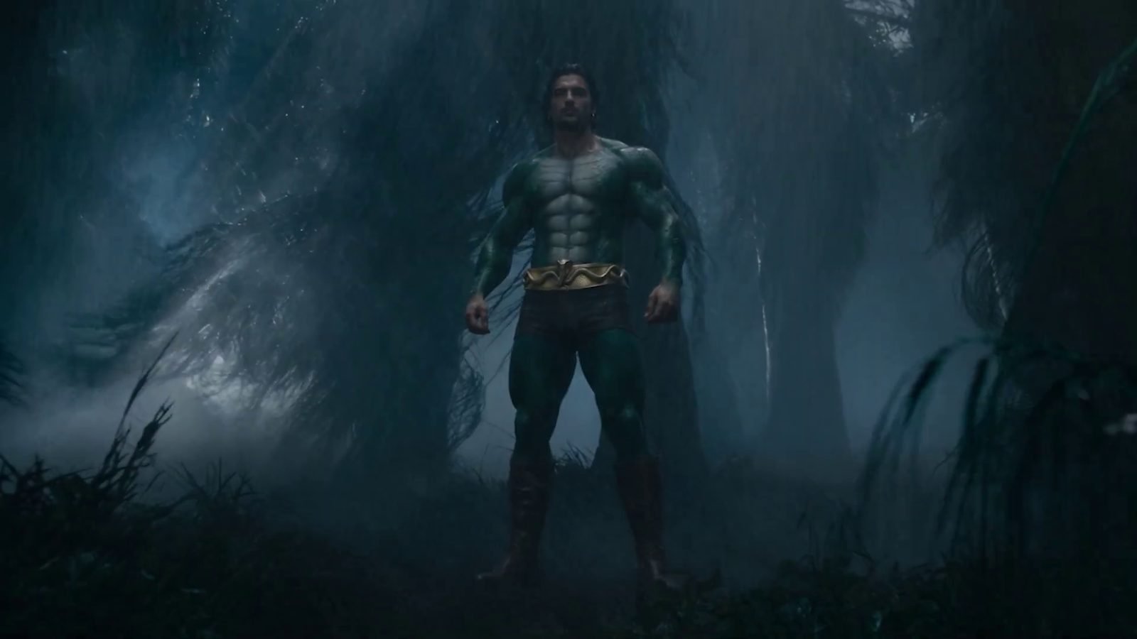 Nagraj standing in a dark forest
